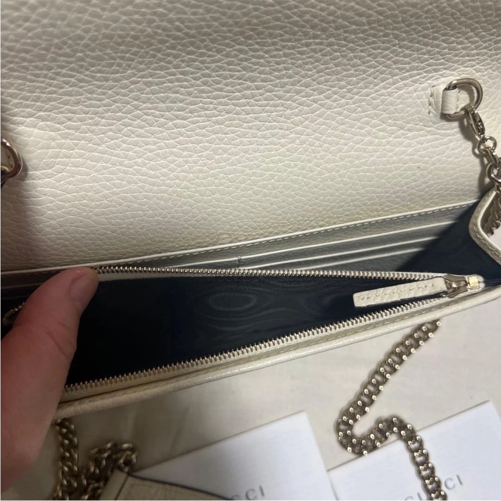 Gucci Cream Leather Shoulder Bag - Picture 9 of 10